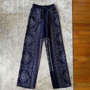 Zara Indigo Satin Effect Pants